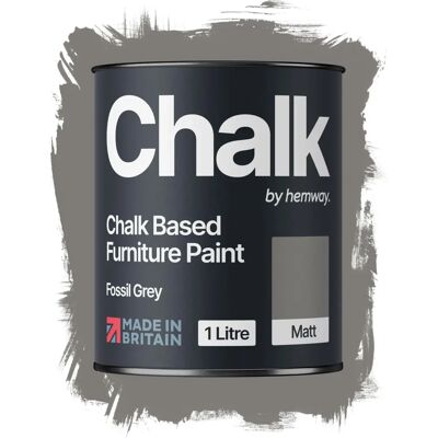 Hemway - Fossil Grey Chalk Based Furniture Paint - Ultra-matte - Paint Hemway - Fossil Grey Chalk Based Furniture Paint - Ultra-matte - Paint