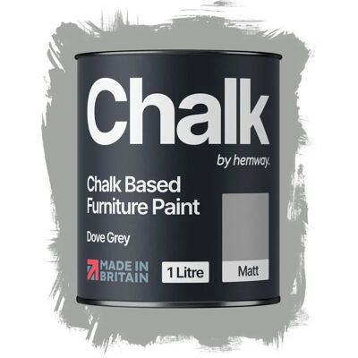 Hemway - Dove Grey Chalk Based Furniture Paint - Ultra-matte - Paint Hemway - Dove Grey Chalk Based Furniture Paint - Ultra-matte - Paint
