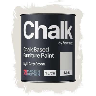Hemway - Chalk Based Furniture Paint - Light Grey Stone - Ultra-matte - Paint Hemway - Chalk Based Furniture Paint - Light Grey Stone - Ultra-matte - Paint