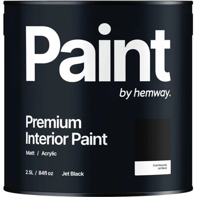 Hemway Jet Black Eco Exterior & Interior Paint Hemway Jet Black Eco Exterior & Interior Paint