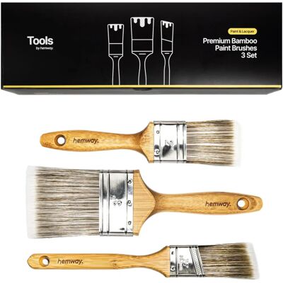 Hemway - Premium Bamboo - 3-Brush Set - Paint Brush Set Hemway - Premium Bamboo - 3-Brush Set - Paint Brush Set
