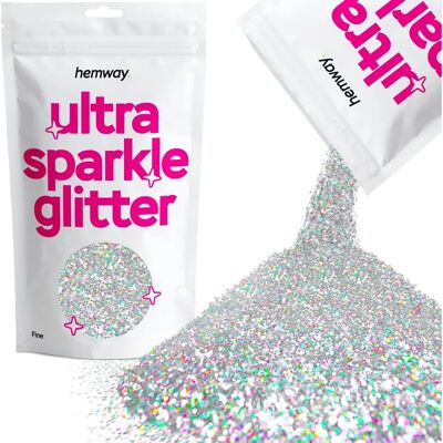 Hemway - Ultra Sparkle Silver Holographic - 100g - Glitter Hemway - Ultra Sparkle Silver Holographic - 100g - Glitter