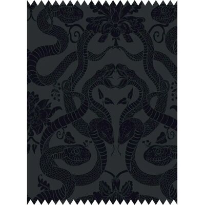 House of Hackney - Anaconda - Cut Velvet - Noir - Fabric House of Hackney - Anaconda - Cut Velvet - Noir - Fabric