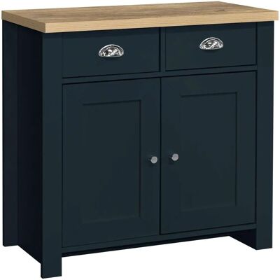 Birlea Highgate Navy Oak Sideboard - 2 Door 2 Drawer Storage Birlea Highgate Navy Oak Sideboard - 2 Door 2 Drawer Storage