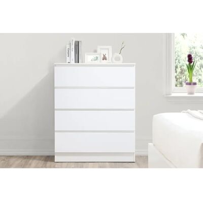 Birlea Oslo White 4 Drawer Chest of Drawers - Chest of Drawers Birlea Oslo White 4 Drawer Chest of Drawers - Chest of Drawers