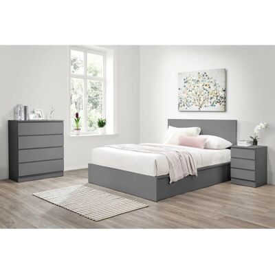 Birlea Oslo 5ft King Size Grey Wooden Ottoman Bed Frame - Bed Frame Birlea Oslo 5ft King Size Grey Wooden Ottoman Bed Frame - Bed Frame