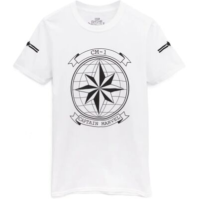 Vanilla Underground Captain Marvel White Short Sleeve T-Shirt - T-Shirt Vanilla Underground Captain Marvel White Short Sleeve T-Shirt - T-Shirt