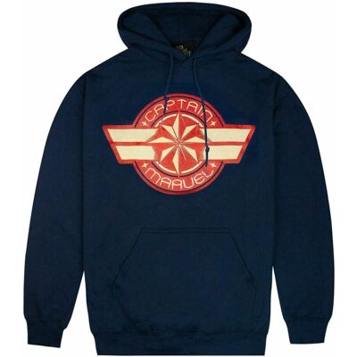 Marvel Women’s Blue Captain Marvel Hoodie - Hooded Sweatshirt Marvel Women’s Blue Captain Marvel Hoodie - Hooded Sweatshirt