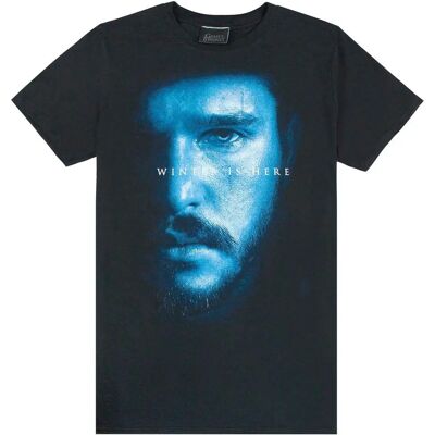 Game of Thrones Jon Snow Black Short Sleeve T-Shirt Game of Thrones Jon Snow Black Short Sleeve T-Shirt