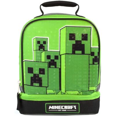 Vanilla Underground Minecraft Meninos Verde Creeper Bolsa de Almoço com Zíper - Bolsa de Almoço Vanilla Underground Minecraft Meninos Verde Creeper Bolsa de Almoço com Zíper - Bolsa de Almoço