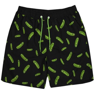 Rick And Morty XX-Large Black Pickle Rick Swim Shorts Rick And Morty XX-Large Black Pickle Rick Swim Shorts