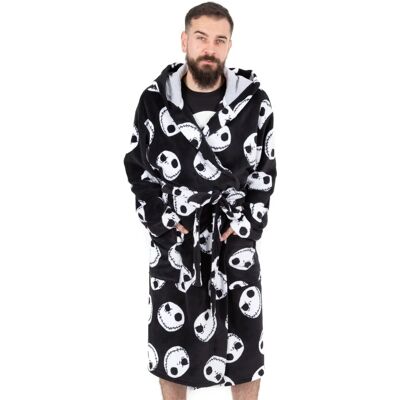 Disney Herren Bademantel Black Jack Skellington - Halloween & Schlafanzug Disney Herren Bademantel Black Jack Skellington - Halloween & Schlafanzug
