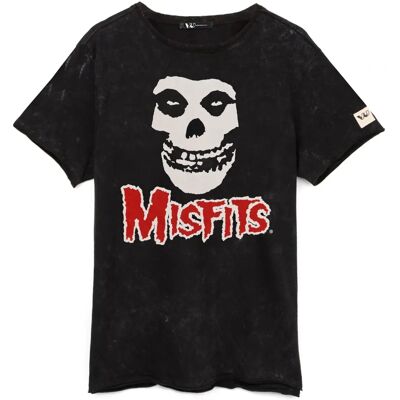 T-shirt noir avec logo de crâne Misfits - Unisex Groupe de Rock - Publicité T-shirt noir avec logo de crâne Misfits - Unisex Groupe de Rock - Publicité