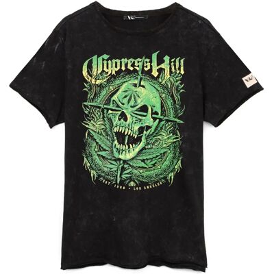 T-shirt à manches courtes Cypress Hill Logo de groupe noir - Publicité T-shirt à manches courtes Cypress Hill Logo de groupe noir - Publicité