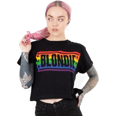 Blondie Black Logo Cropped T-Shirt - T-Shirt Blondie Black Logo Cropped T-Shirt - T-Shirt
