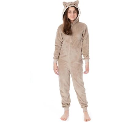 Pusheen Girls Onesie Brown All-Over Print - All-in-One Pajamas for Kids & Teens Pusheen Girls Onesie Brown All-Over Print - All-in-One Pajamas for Kids & Teens