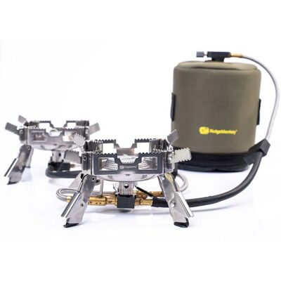 Kompletní sada Ridge Monkey Ridgemonkey Fs Quad Connect Pro Mini - Kempingová vařič Kompletní sada Ridge Monkey Ridgemonkey Fs Quad Connect Pro Mini - Kempingová vařič