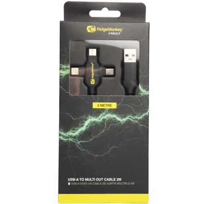 Odolný USB kabel Ridgemonkey Multi Out - 2m Odolný USB kabel Ridgemonkey Multi Out - 2m