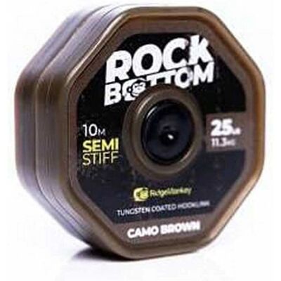 Ridgemonkey Návazcová šňůrka Camo Brown - Semi Stiff - 10m - Rock Bottom Tungsten Ridgemonkey Návazcová šňůrka Camo Brown - Semi Stiff - 10m - Rock Bottom Tungsten