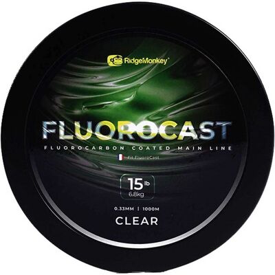 Ridgemonkey Fluorocast Potahovaný 1000 M Monofilament - Rybářská Linka Ridgemonkey Fluorocast Potahovaný 1000 M Monofilament - Rybářská Linka