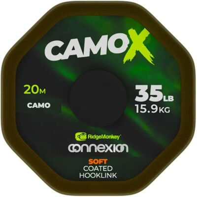 Ridgemonkey Connexion Camox Soft Coated Hooklink - 20 M - Kaprová Linka Ridgemonkey Connexion Camox Soft Coated Hooklink - 20 M - Kaprová Linka