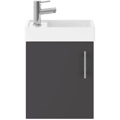 Premier - Vault 400mm - Gloss Grey - Vanity Unit Premier - Vault 400mm - Gloss Grey - Vanity Unit