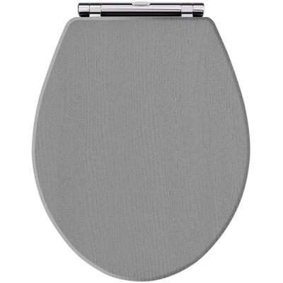 Hudson Reed Richmond Soft Close Toilet Seat - Grey - Round Hudson Reed Richmond Soft Close Toilet Seat - Grey - Round