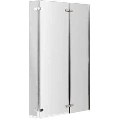 Balterley - Model - 5mm Toughened Safety Glass L-Shaped Shower Bath Screen - Chrome Balterley - Model - 5mm Toughened Safety Glass L-Shaped Shower Bath Screen - Chrome