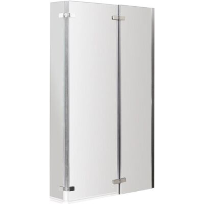 Balterley 6mm Toughened Safety Glass Reversible L-Shaped Bath Screen Double Hinged - Chrom Balterley 6mm Toughened Safety Glass Reversible L-Shaped Bath Screen Double Hinged - Chrom