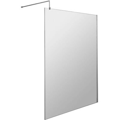 Poli - Balterley Wetroom 8mm Toughened Safety Glass Screen - 1400x1850 - Polished Chrome - Shower Screen Poli - Balterley Wetroom 8mm Toughened Safety Glass Screen - 1400x1850 - Polished Chrome - Shower Screen