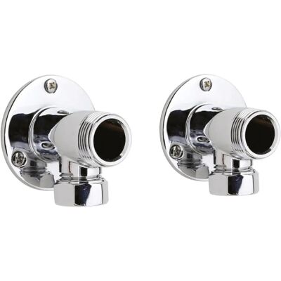 Balterley Backplate Elbow Unions - Pair - Chrome - Plumbing Fittings Balterley Backplate Elbow Unions - Pair - Chrome - Plumbing Fittings
