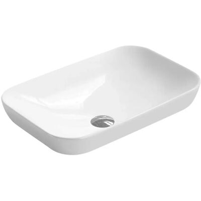 Nuie 520 X 340mm Squared Countertop Vessel Basin White Ceramic Bathroom Sink - Bathroom Sink Nuie 520 X 340mm Squared Countertop Vessel Basin White Ceramic Bathroom Sink - Bathroom Sink