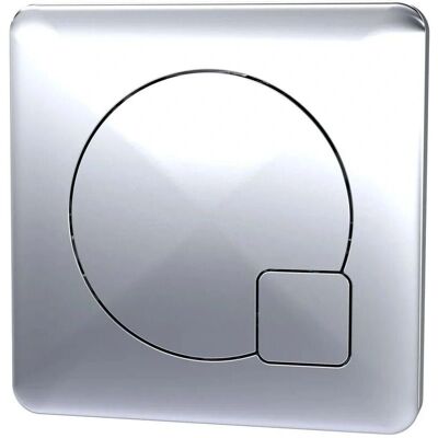 Hudson Reed - Square Chrome Push Button Dual Flush - Toilet Hudson Reed - Square Chrome Push Button Dual Flush - Toilet