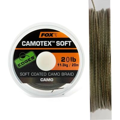 Fox Camotex Soft 20m - Camouflage, Marron - Ligne de pêche - Publicité Fox Camotex Soft 20m - Camouflage, Marron - Ligne de pêche - Publicité