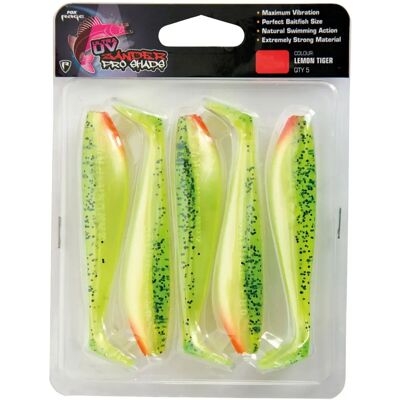 Fox Ultra UV Zander Pro Leurres - 12cm Tigre Citron Pack de 5 - Publicité Fox Ultra UV Zander Pro Leurres - 12cm Tigre Citron Pack de 5 - Publicité