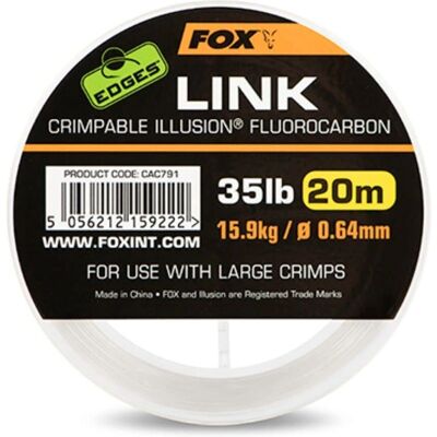 Fox International Fluorocarbon Edges Link Illusion - 20 M Transparentní - 0,53mm - Rybářská šňůra Fox International Fluorocarbon Edges Link Illusion - 20 M Transparentní - 0,53mm - Rybářská šňůra