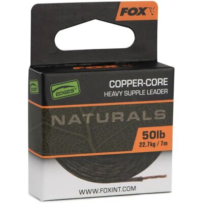 Fox Edges Naturals s měděným jádrem 50lb - Rybářská šňůra Fox Edges Naturals s měděným jádrem 50lb - Rybářská šňůra
