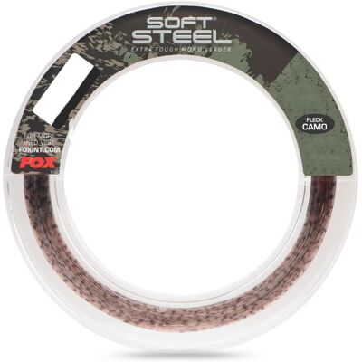 Fox Soft Steel Fleck Camo Leader - 15.9kg (35lb) 0.50mm - Publicité Fox Soft Steel Fleck Camo Leader - 15.9kg (35lb) 0.50mm - Publicité