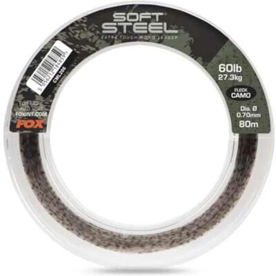 Fox Soft Steel Fleck Camo Leader - 0,70 mm 27,3 kg 80 m Fox Soft Steel Fleck Camo Leader - 0,70 mm 27,3 kg 80 m
