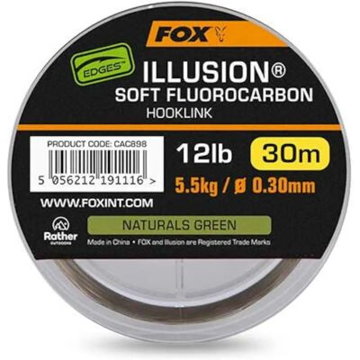 Fox Edges Illusion Fluorocarbone Souple - 12lb 5.5kg - Ligne de Pêche - Publicité Fox Edges Illusion Fluorocarbone Souple - 12lb 5.5kg - Ligne de Pêche - Publicité