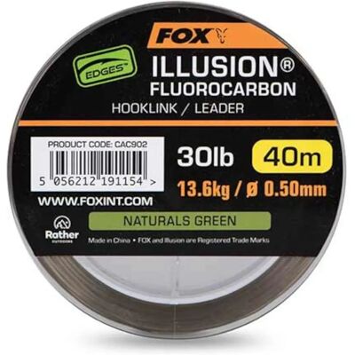Modèle Fox - Fluorocarbone Vert 40m - Cordon de Pêche - Publicité Modèle Fox - Fluorocarbone Vert 40m - Cordon de Pêche - Publicité