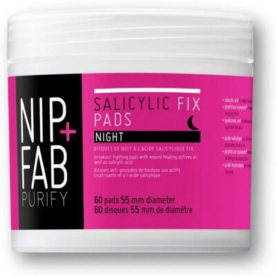 Nip+Fab Discos Nocturnos de Ácido Salicílico - Paños para el cuidado de la piel Nip+Fab Discos Nocturnos de Ácido Salicílico - Paños para el cuidado de la piel