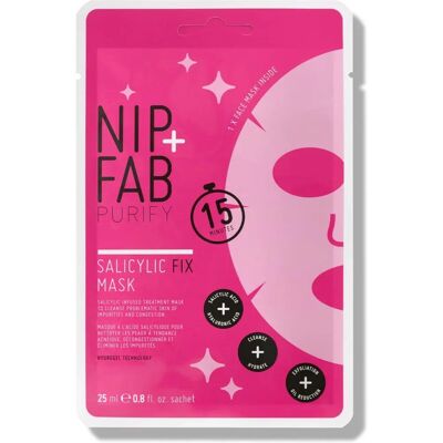 Masque en Feuille à l'Acide Salicylique Nip+Fab - Masque visage pour peau acnéique Masque en Feuille à l'Acide Salicylique Nip+Fab - Masque visage pour peau acnéique
