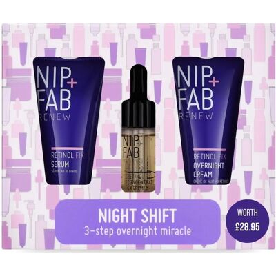 NIP+FAB Retinol Fix Night Shift - Ihonhoitopaketti - 3 kpl NIP+FAB Retinol Fix Night Shift - Ihonhoitopaketti - 3 kpl