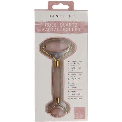 Danielle Creations Rose Quartz Dual Ended Facial Roller - Facial Roller Danielle Creations Rose Quartz Dual Ended Facial Roller - Facial Roller