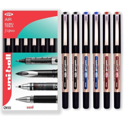 Uni-Ball UB-150-10 Broad Liquid Ink Rollerball Pens - Black, Blue, Red - Pen Uni-Ball UB-150-10 Broad Liquid Ink Rollerball Pens - Black, Blue, Red - Pen