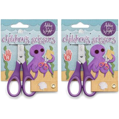 Tesoura infantil Ashton and Wright com pega macia - 5" - Roxo - Crianças Tesoura infantil Ashton and Wright com pega macia - 5" - Roxo - Crianças