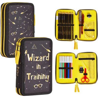 Trousse Harry Potter à double remplissage - Ensemble de fournitures - Publicité Trousse Harry Potter à double remplissage - Ensemble de fournitures - Publicité