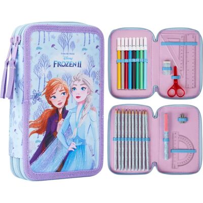 Estojo de lápis da Disney Frozen 2 com material escolar para meninas Estojo de lápis da Disney Frozen 2 com material escolar para meninas