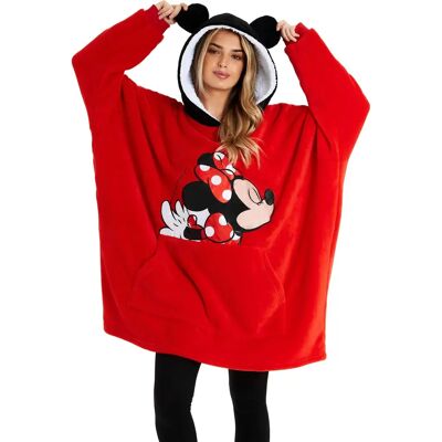 Disney Minnie Mouse Couverture à Capuche - Rouge - Taille Unique - Publicité Disney Minnie Mouse Couverture à Capuche - Rouge - Taille Unique - Publicité